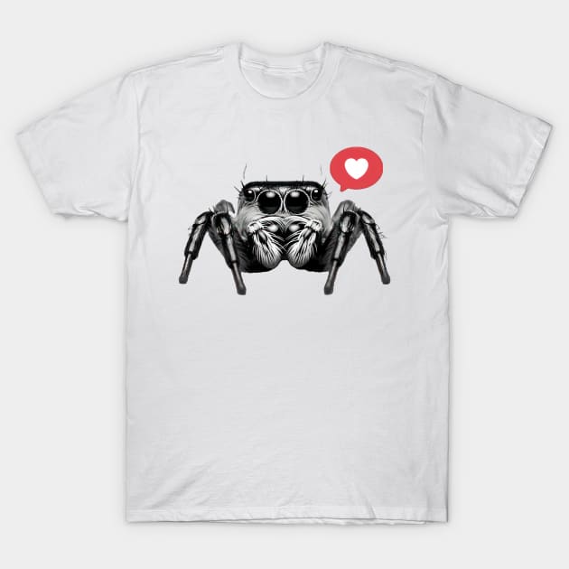 Jumping Spider - Love You! T-Shirt by SuperSeries